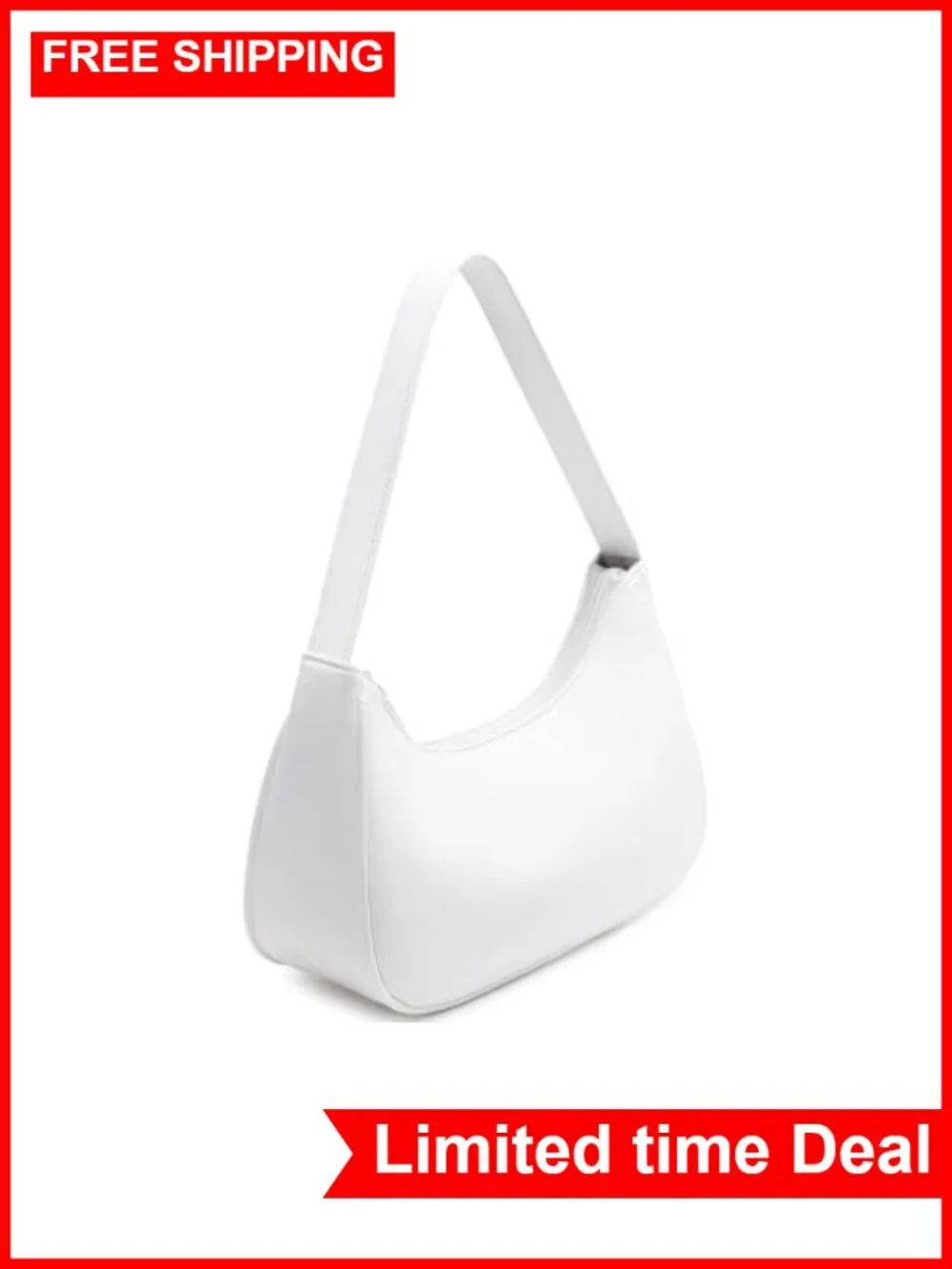 Cute Hobo Shoulder Bag for Women - PU Leather Tote Handbag Purse with Zipper,